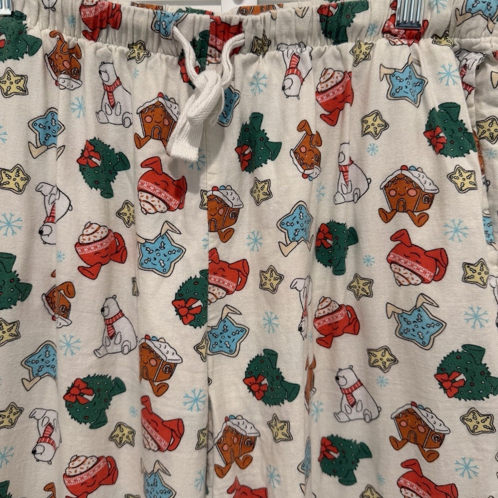 Wondershop Women's S 2-pc Set Pajama Set Pant Star Cocoa Bear Wreath‎ Winter - Picture 8 of 11